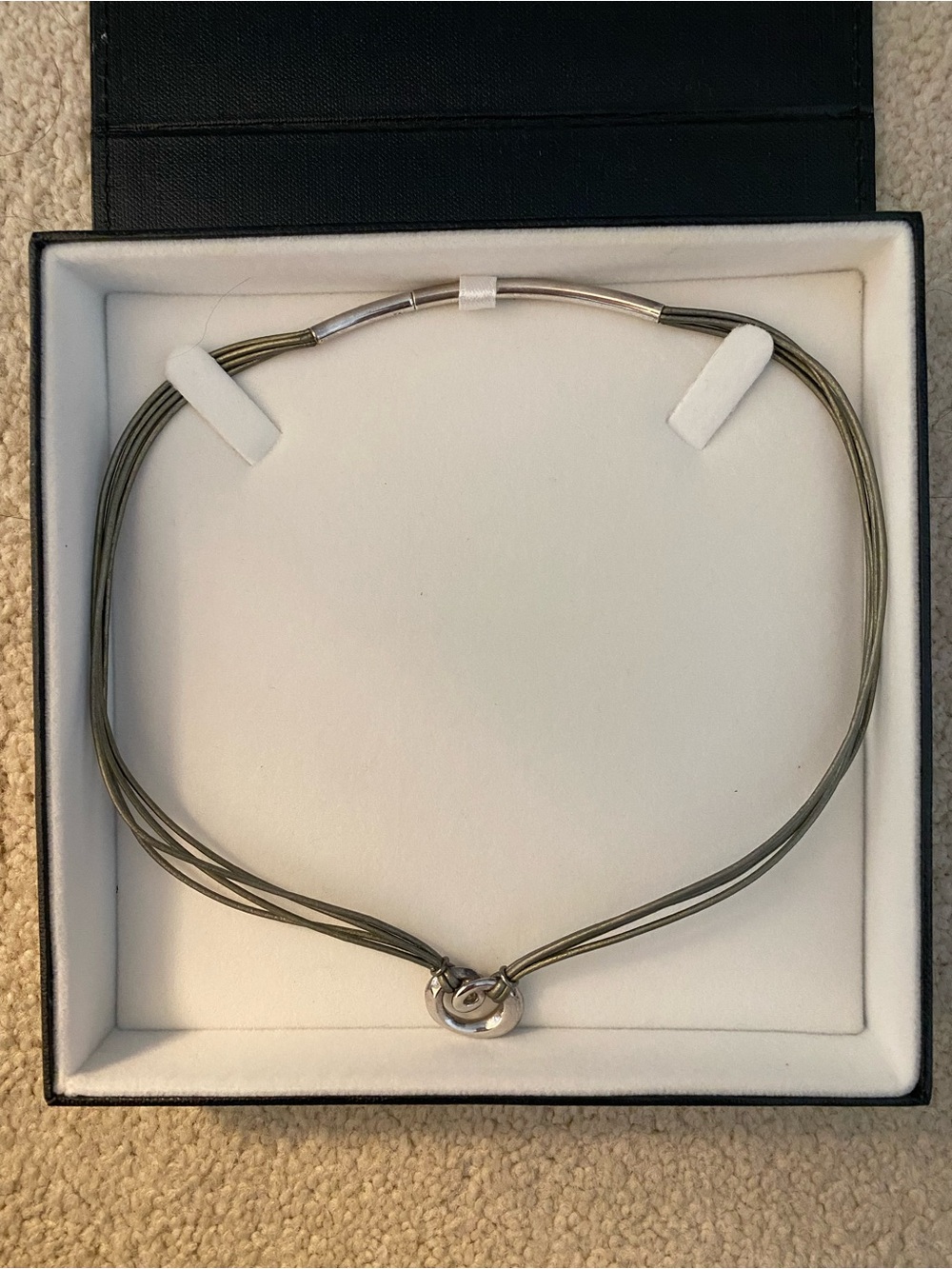 Somers Randolph Cord Necklace With Sterling Silver .925 Knot Charm